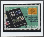 Stamps Spain -  50 Anv. d' servicio Filatélico d' Correos