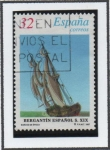 Stamps Spain -  Barcos d' Época: Bergantín d' s XIX