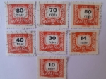 Stamps : Europe : Hungary :  Postage DUE- Sellos, año 1958- del diseñador: Sándor Légrady. (1906-1987) Diseñador de Estampillas.
