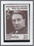 Stamps Spain -  Inaguracion  d' teatro Real d' Madrid: Miguel Fiieta