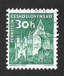 Stamps Czechoslovakia -  973 - Castillo de Pernštejn