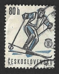 Stamps Czechoslovakia -  1152 - Esquiador