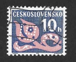 Sellos de Europa - Checoslovaquia -  J95 - Diseño de Flores