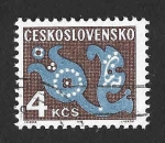 Stamps Czechoslovakia -  J104 - Diseño de Flores