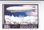 Sellos de Asia - Mongolia -  Zeppelin