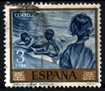 Stamps Spain -  Niños en la playa- Sorolla