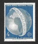 Sellos de America - Chile -  C254 - En Memoria del Presidente John F. Kennedy