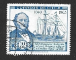 Sellos de America - Chile -  358 - 125 Aniversario de la Llegada a Chile de Barcos a Vapor y Rueda