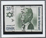 Stamps Spain -  Ruta d' l' Caminos d' Sefarad: Busto d' Benjamín d' Tudela