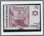 Stamps Spain -  Ruta d' l' Caminos d' Sefarad: Portada d' l' Iglesia d' Corpus Cristi, Segovia