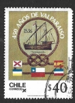 Sellos de America - Chile -  716 - 450 Años del Descubrimiento de la Bahía de Valparaíso