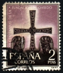 Stamps Spain -  XII cent. Fundación Oviedo