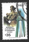 Stamps Chile -  835 - Monumento a los Mártires de Carabineros de Chile