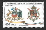 Stamps Chile -  929 - Visita del Rey y la Reina de España