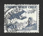 Sellos de America - Chile -  C185 - Avión e Isla de Pascua