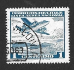 Sellos de America - Chile -  C227 - Avión