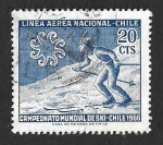 Stamps Chile -  C259 - Campeonato Mundial de Ski