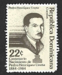 Sellos de America - Rep Dominicana -  906 - Centenario del Nacimiento de Pedro Enríquez Ureña