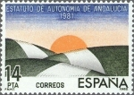 Stamps Spain -  ESPAÑA 1983 2686 Sello Nuevo Estatuto de Autonomia Andalucia c/señal de charnela Yvert2308 Scott2314