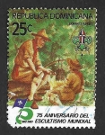 Stamps : America : Dominican_Republic :  C361 - LXXV Aniversario del Scout Mundial