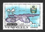 Sellos de America - Venezuela -  985 - Mapa del Estado de Sucre