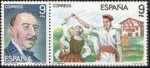 Stamps Spain -  ESPAÑA 1983 2701/2 Sellos Nuevos Maestros de la Zarzuela Escena El Caserio y Jesús Guridi Yvert2317-