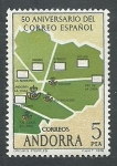 Stamps : Europe : Andorra :  50 aniversario correos