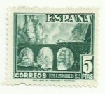 Stamps Spain -  Centenario del ferrocarril-1037