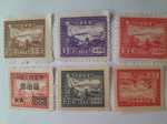 Stamps : Asia : China :  China- Ferrocarril - Cartero - Cuestiones Regionales - Años 1949/50