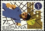 Stamps Spain -  ESPAÑA 1984 2732 Sello Nuevo Prevencion Accidentes Laborales Caida Obrero Construccion sobre Red Pro