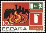 Stamps Spain -  ESPAÑA 1984 2733 Sello Nuevo Prevencion Accidentes Laborales Peligro de fuego en talleres y fabricas