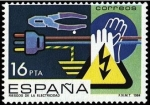 Stamps Spain -  ESPAÑA 1984 2734 Sello Nuevo Prevencion Accidentes Laborales Riesgo Descargas Eléctricas Yvert2354 S