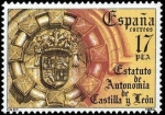 Sellos de Europa - Espa�a -  ESPAÑA 1984 2741 Sello Nuevo Estatuto de Autonomia de Castilla y León Yvert2389 Scott2390