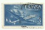 Sellos de Europa - Espa�a -  Superconstellation y nao Santa Maria 1175