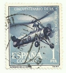 Stamps Spain -  Aniversario aviacion española 1401