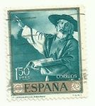 Stamps Spain -  Francisco Zurbaran San Jeronimo 1423