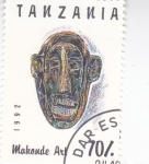 Sellos de Africa - Tanzania -  MASCARA ARTE WAKONDE