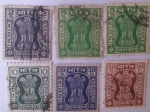 Stamps : Asia : India :  Pilar de la Capital de Asoka- Pilares de Ashoka- Sellos 1976-1984