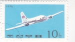 Stamps North Korea -  avión de pasajeros