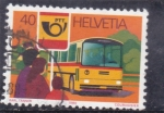 Stamps Switzerland -  parada de autobús.