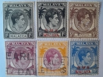 Stamps Malaysia -  Colonias Británicas del Sudeste Asiático-King Georg VI-Administración Militar Británica.