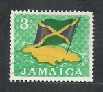 Stamps : America : Jamaica :  Bandera