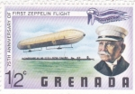 Stamps : America : Grenada :  75 aniversario primer vuelo Zeppelin