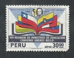 Stamps Peru -  Reunion menistros educacion