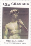 Sellos de America - Granada -  500 aniv. nacimiento Michelangelo