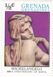 Stamps : America : Grenada :  500 aniv. nacimiento Michelangelo