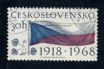 Sellos de Europa - Checoslovaquia -  Bandera Nacional
