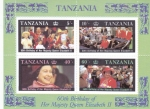 Sellos de Africa - Tanzania -  60 Aniversario  reina Isabel II