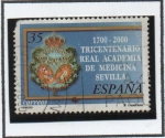 Stamps Spain -  Tricentenario d'l' Real Academia d' Medicina