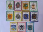 Stamps : America : Colombia :  Escudos de Armas de las Ciudades Capitales de Colombia.